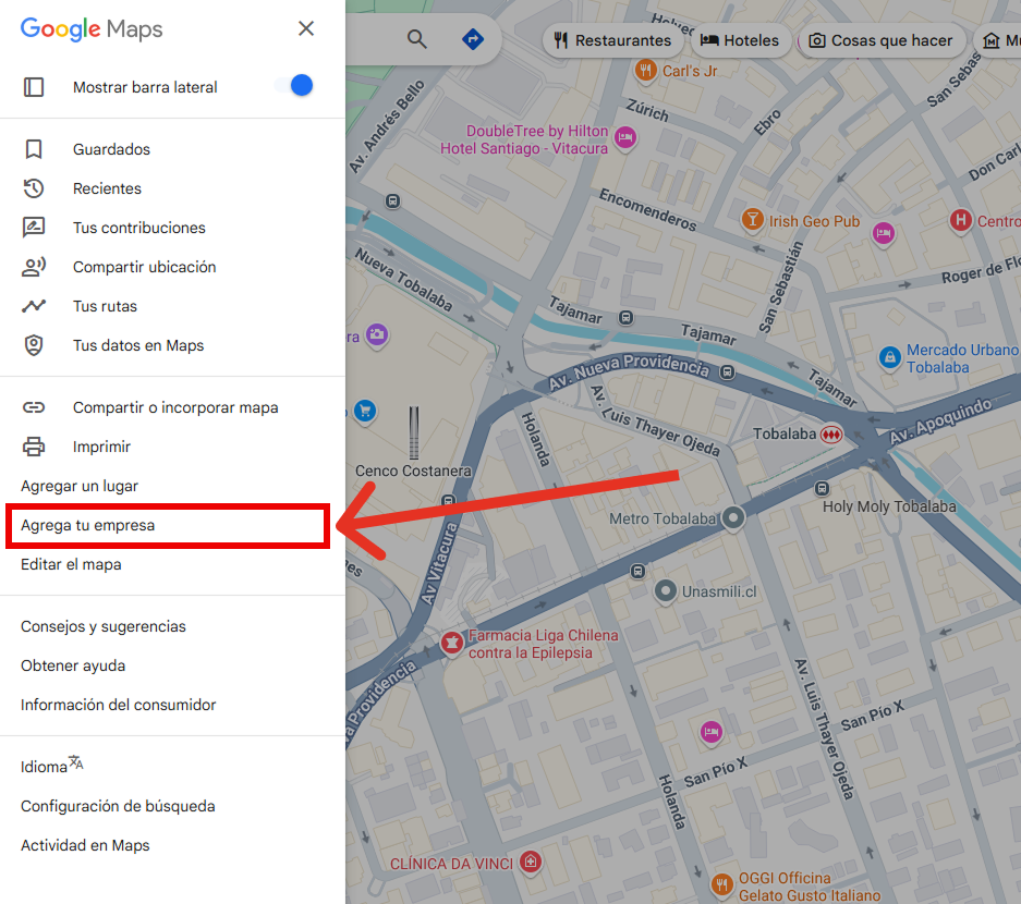 Paso 3: botón para agregar tu emprea a Google Maps - Tutorial " Como poner mi negocio en Google Maps "